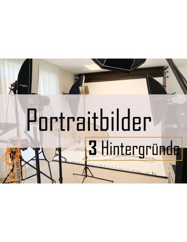 Portrait-Fotoshooting | Digital | 3 Hintergründe