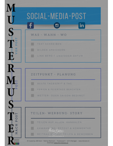 Sozial Media-Checkliste | Organisiert